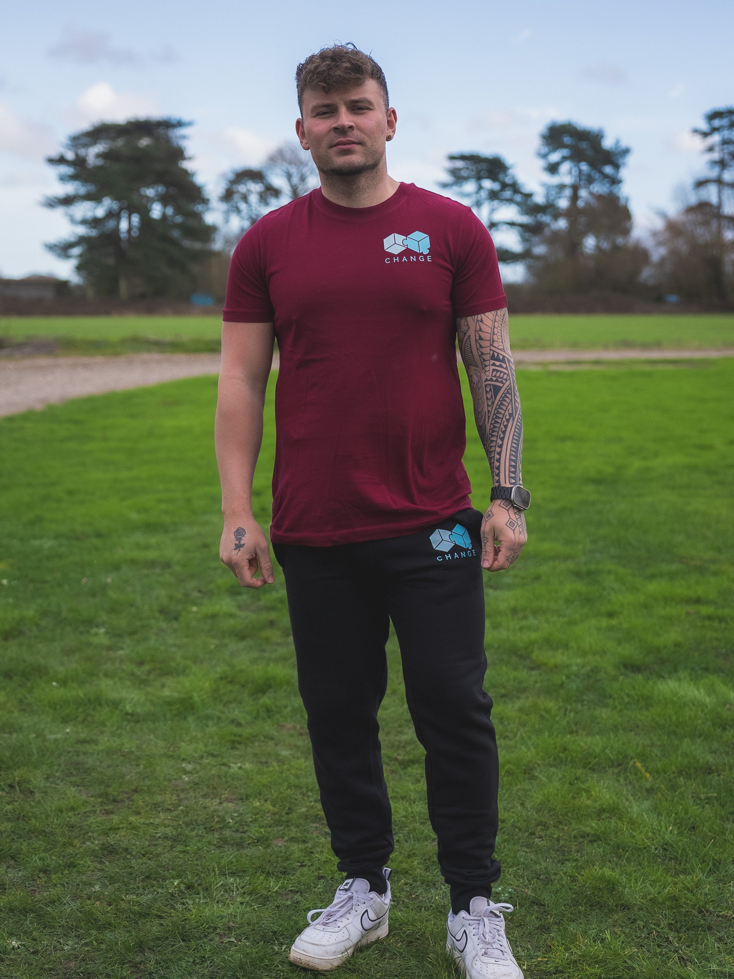 Men's Classic Tee Logo - Burgundy