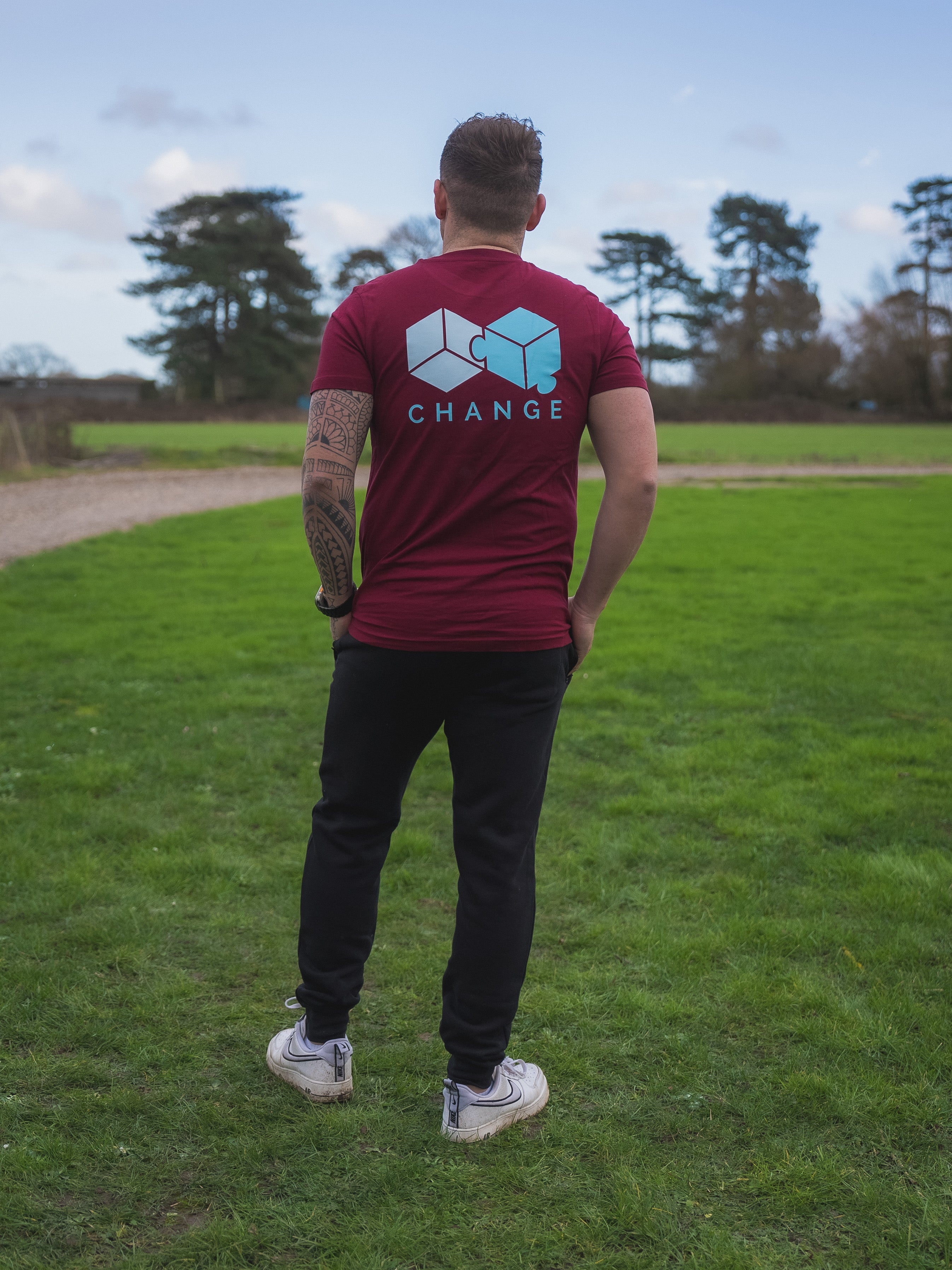 Men's Classic Tee Logo - Burgundy