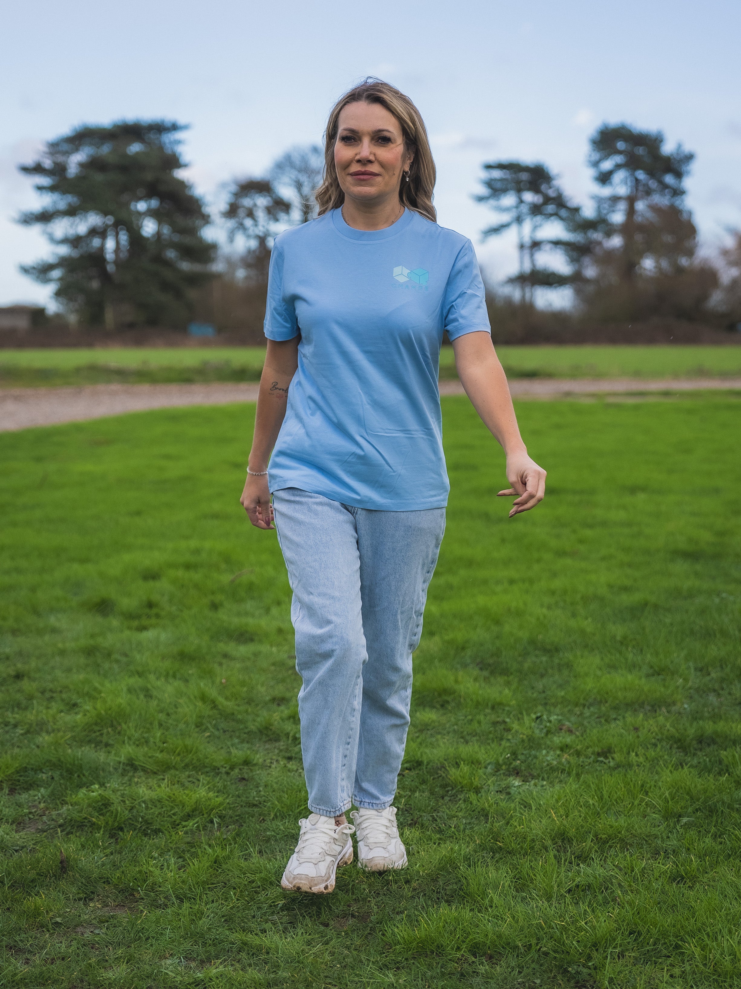 Women's Classic Tee Logo - Light Blue