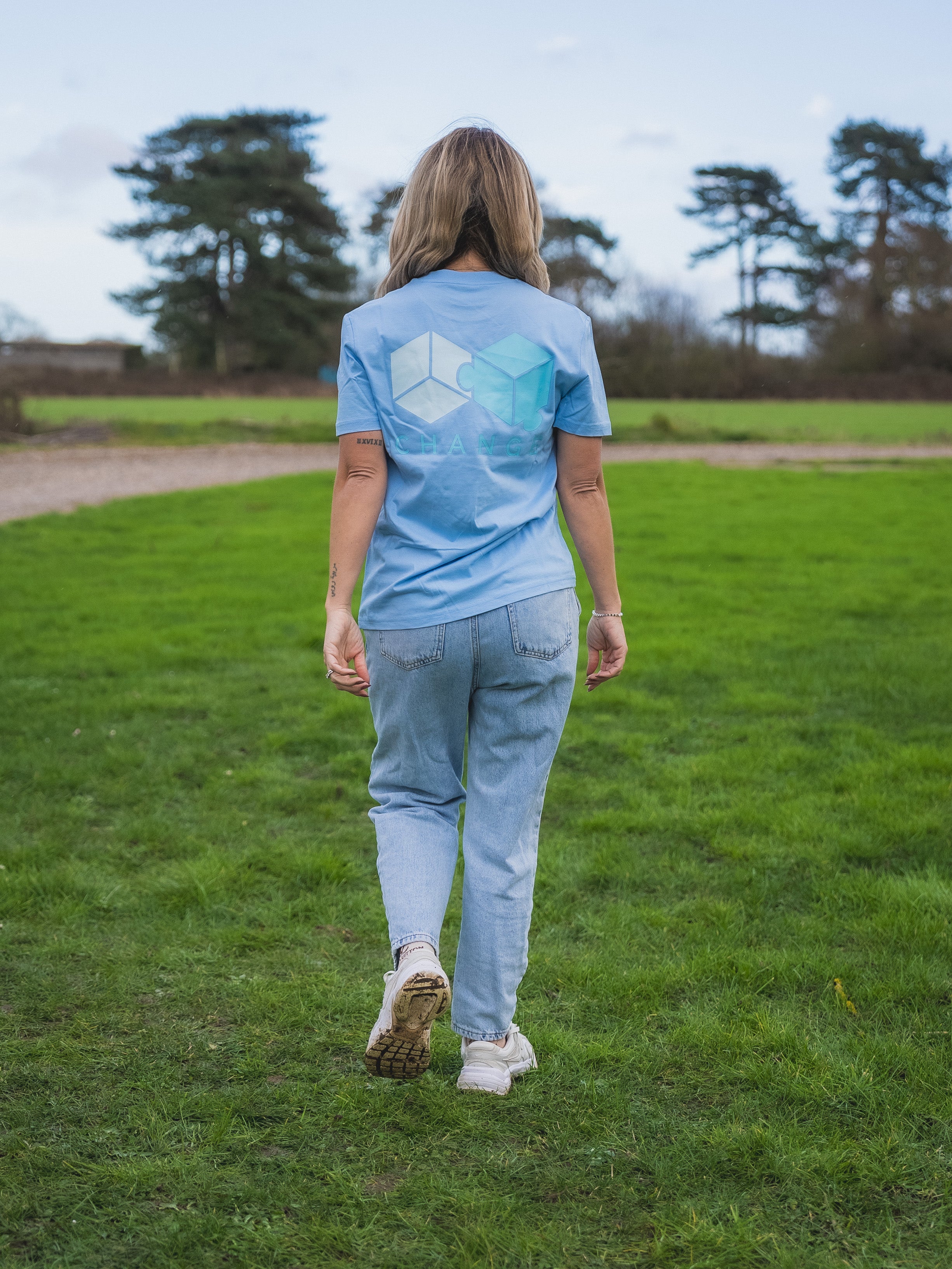 Women's Classic Tee Logo - Light Blue